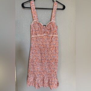 Zara Orange Floral Mini Dress